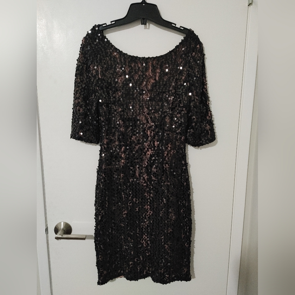 Le Chateau Black Sequin Dress